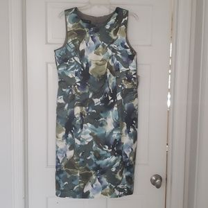 Midi length sheath dress beautiful print